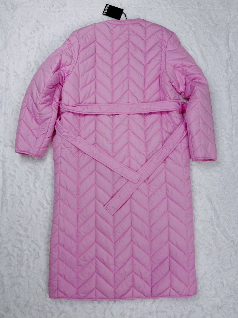 ASOS PIECES Longline Quilted Jacket - Picture 5 of 7